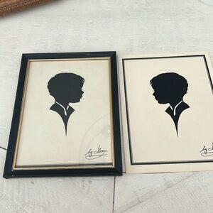 Two Hans Klesper Early 20th Century Hand-Cut Portrait Silhouettes